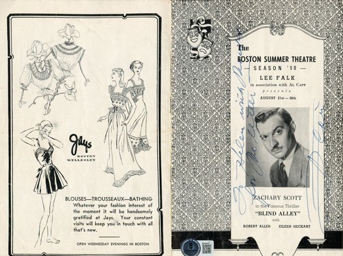 Zachary scott autografo - zachary,