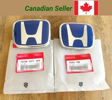 2x Blue JDM Honda Front Grill