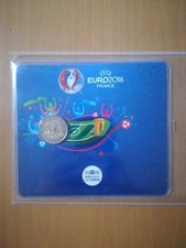 2 euro fdc Francia 2016 calcio uefa in Coincard N. 6924 /10000