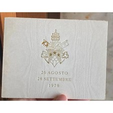 1000 LIRE 1978 VATICANO PAPA LUCIANI AREGENTO SILVER IN FOLDER UNC