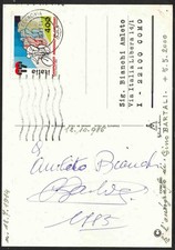Cartolina autografa di Gino