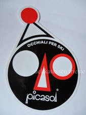 PICASOL OCCHIALI sci ski montagna ADESIVO STICKER originale vintage GRANDE