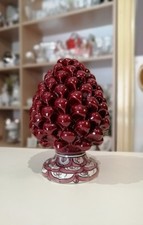 Pigna In Ceramica Di Caltagirone Dipinto A Mano H 22