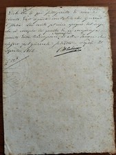 1864 NAPOLI RICEVUTA STIPENDIO SCRITTORE VITTORIO IMBRIANI GIORNALE L'ITALIA