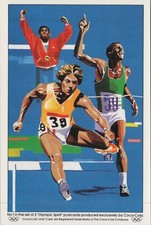 Sports Postcard - Olympics / Coca-Cola - Athletics - Hurdles Ref.RR16486