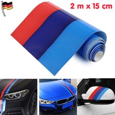 2m Strisce Auto Colored M Strisce Bandiera Adesivo Sticker Cofano per BMW