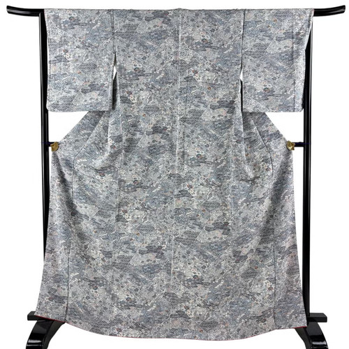 Kimono giapponese komon bianco - komon,