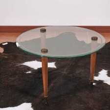 TAVOLINO IN VETRO ANNI 60-70