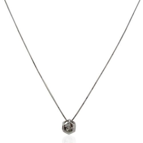Collana punto luce esagono - collana,