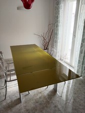 Tavolo allungabile usato in vetro e alluminio TONIN condizioni perfette