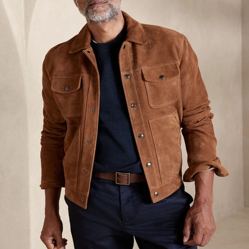 Uomo camoscio giacca camicia - uomo,