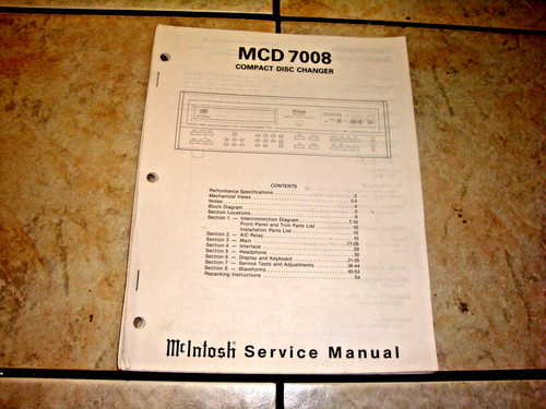 Mcintosh mcd7008 original - mcd7008,