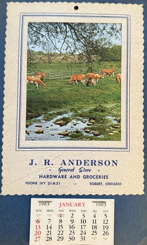Vintage calendar jr anderson - calendar,