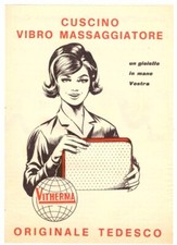 COLLEZIONE LOCANDINA CUSCINO VIBRO MASSAGGIATORE VITHERMA VINTAGE