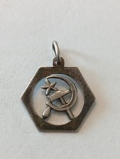 Medaglia Ciondolo Argento 925 Partito Comunista Italiano PCI Falce E Martello RR