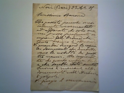 Lettera per barone patroni - lettera, io