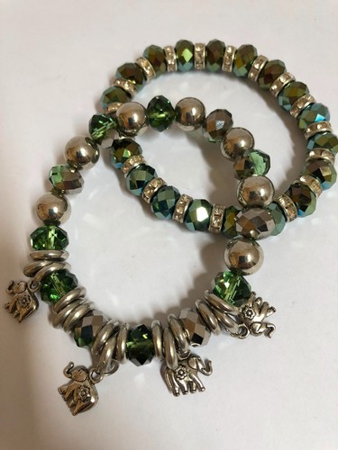 Set bracciali elastici verdi - set,