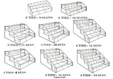 Espositore acrilico organizer trucco multipiano contenitore da banco 2,3,4 livelli