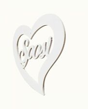 Cuore in Legno con Scritta