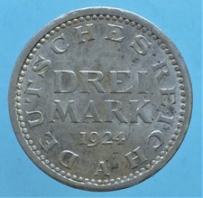 GERMANIA WEIMAR 3 MARCHI 1924