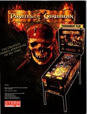 Stern Pirati dei Caraibi flipper FLYER opera d'arte originale promo