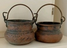 RAME coppia pentole paioli con manico  diametro 11 