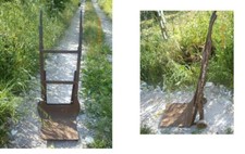 VINTAGE CARRETTO PORTA BAGAGLI STAZIONE ORIGINALE DEGLI ANNI 50 / 60 IN FERRO