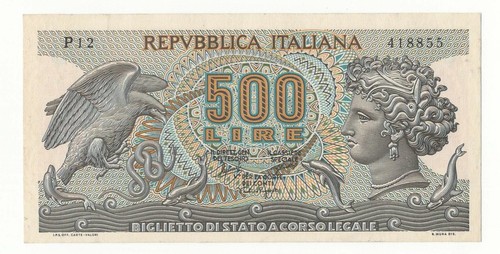 500 lire aretusa decr - 500,