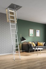 SCALA RETRATTILE PER SOFFITTA 70X100 H300 IN ACCIAIO SCARI 4PZ