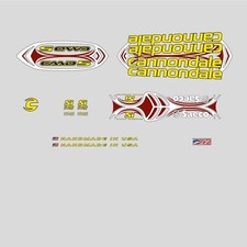 Cannondale CAAD5 Decalcomanie Bicicletta, Adesivi: Giallo n.6