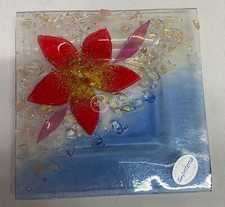 Piattino svuotatasche in vetro di Murano Petenà made in Italy 13,5x13,5cm arredo