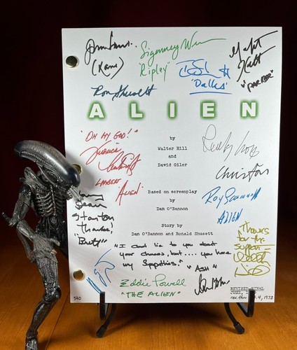 Alien script signed autograph - signed-,