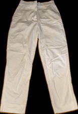 pantaloni da donna bianchi estivi, marca sisley, taglia 42