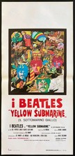 LOCANDINA ORIGINALE YELLOW SUBMARINE I BEATLES IL SOTTOMARINO GIALLO  LENNON