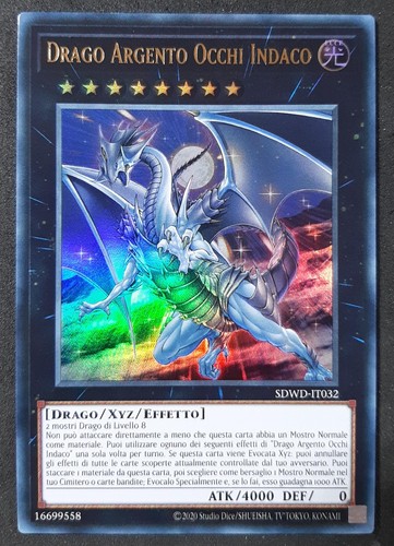 Drago argento occhi - argento, indaco