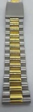 BRACCIALE TIPO PRESIDENT BICOLORE mm18-20 ACCIAIO E PLACCATO ORO GIALLO