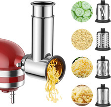 Accessorio Tagliaverdure in Acciaio Inox per Kitchenaid Robot Pâtissier, Grattug