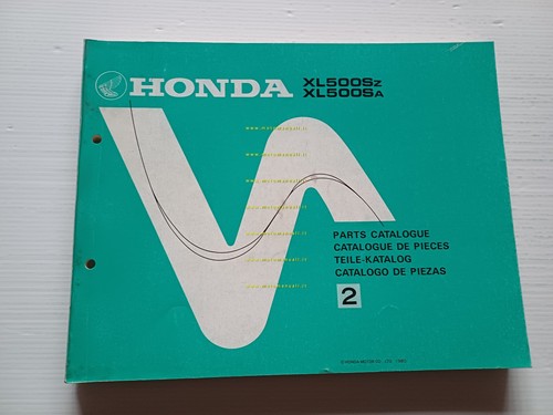 Honda 500 1980 catalogo - honda, xl