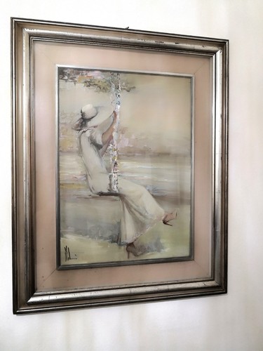 Quadro donna sull altalena - quadro, sull'altalena