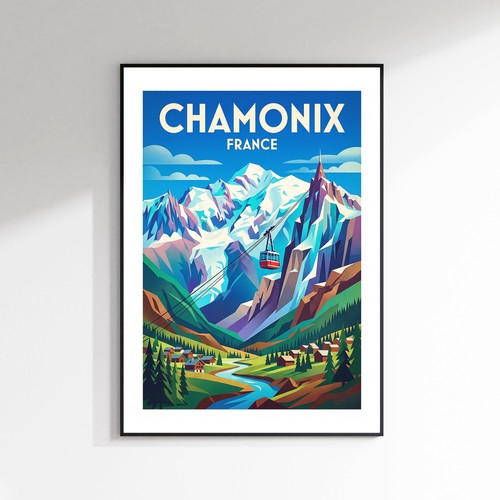 Chamonix france poster vintage - chamonix,