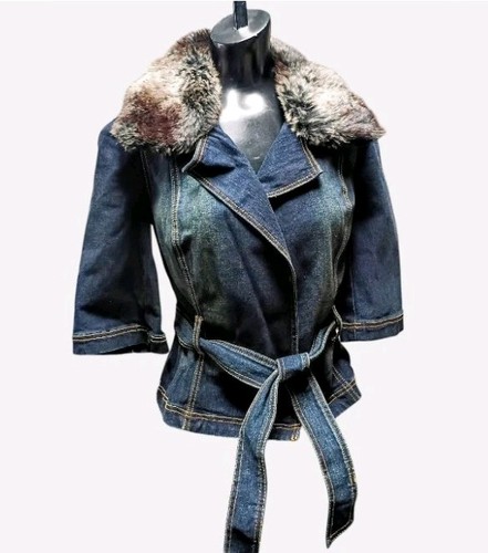 Giacca denim y2k con cravatta - giacca,