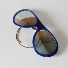 OCCHIALI DA SCI SOLE FRAME-FRANCE LENTI SPECCHIO VETRO VINTAGE 70 cebe rossignol