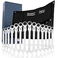 Set chiavi a cricchetto ad anello bocca snodata 8-22 mm set cricchetto snodato 14 pezzi in borsa