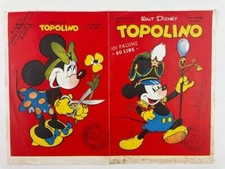 RARISSIMA COPERTINA ORIGINALE TOPOLINO N° 1 DELL'APRILE 1949 ANCORA DA TAGLIARE!