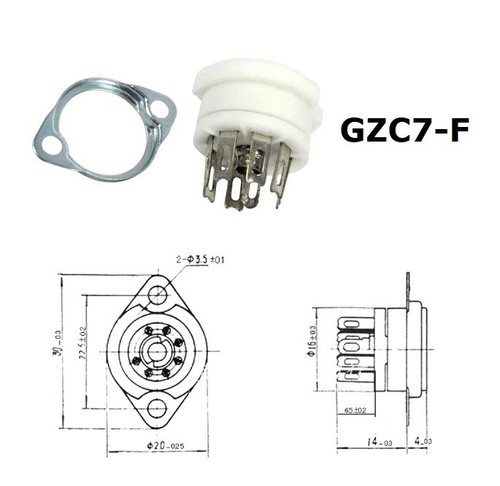 Zoccolo gzc7 b7g 7 pin - gzc7-f,,