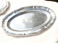Plat en métal argenté