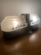 LAMPADA ART DECO SALSAPARILLA NEW YORK TRAIN MODERNARIATO DESIGN RARA ALLUMINIO