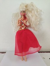 Barbie Mattel vintage anni ’80-’90 – Capelli biondi ricci, occhi azzurri – Abito