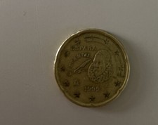 20 CENTESIMI EURO 1999 MONETA RARA SPAGNOLA/SPAIN MIGUEL DE CERVANTES