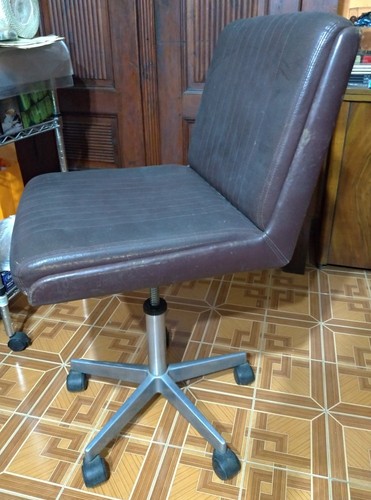 Sedia vintage pelle - sedia, girevole